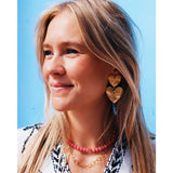 Statement earring 2 hearts - Selva & Co