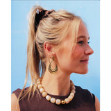 Statement oorbel met druppelvorm - goud - Selva & Co