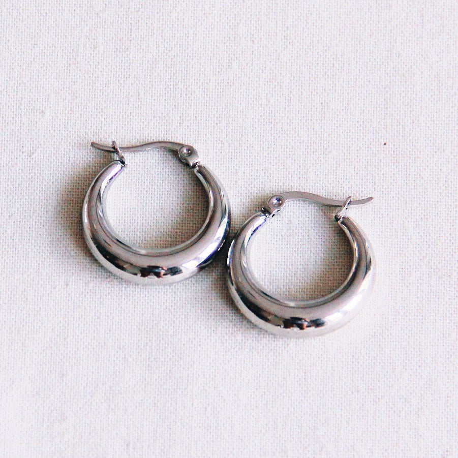 Roestvrijstalen creool 19mm – zilver - Selva & Co