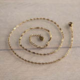 Stainless steel small twisted necklace – gold - Selva & Co