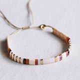 Tilabead Bracelet Taupe / Nude / Goldplated - Selva & Co