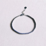 Stalen armband met kralen 'Klein' - zilver - Selva & Co