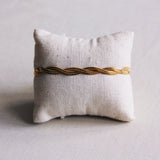 SA860 - Stainless steel braided snake bracelet - gold - Selva & Co