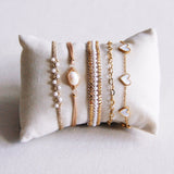 Fine heart chain bracelet - Selva & Co