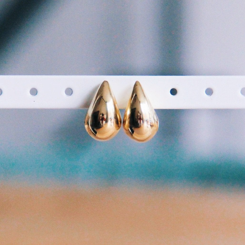 Druppeloorbellen 'klein' – glans/goud - Selva & Co
