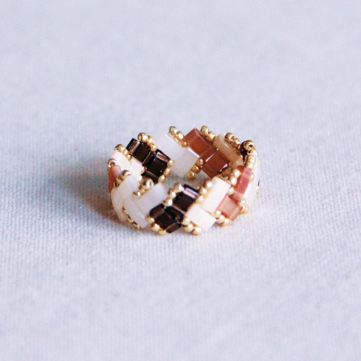Tilabead ring - nude shades - Selva & Co
