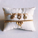 Armband met kraaltjes, hartjes en mini parel - Selva & Co
