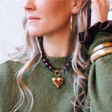 Kralenketting XXL - bruin - Selva & Co