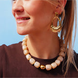 Statement oorbel met druppelvorm - goud - Selva & Co