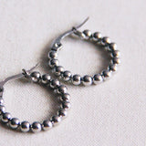Roestvrijstalen creolen 20mm balletjes – zilver - Selva & Co