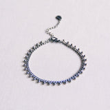 Stalen armband met ketting en bolletjes - zilver - Selva & Co