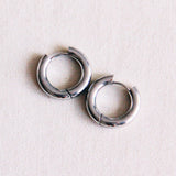 EA517: Stainless steel wide creole 16mm - silver - Selva & Co