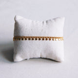 Stalen armband met ketting en munten - goud - Selva & Co
