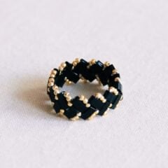 Tilabead-ring - zwart - Selva & Co