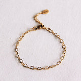 Fine heart chain bracelet - Selva & Co
