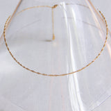 Stainless steel small twisted necklace – gold - Selva & Co