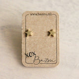 OS432 - Stainless steel ear studs star - gold - Selva & Co