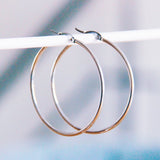 Stainless steel hoop 50mm 'basic' - silver - Selva & Co