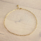 Stainless Steel D-chain necklace - gold - Selva & Co