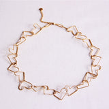 Ketting met verbonden harten 'groot' - goud - Selva & Co