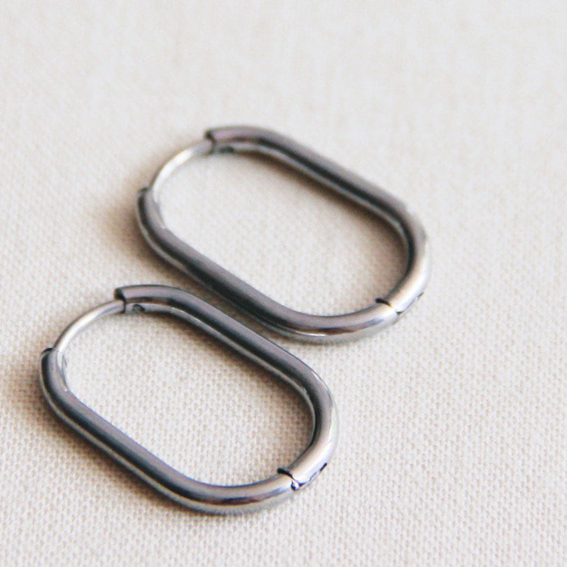 RVS creool ovaal 21mm 'basic' - zilver - Selva & Co