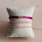 Edelstenen miyuki-armband – perzik - Selva & Co