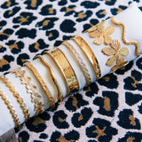 Bangle wave small - gold - Selva & Co