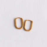 EA554: Stainless steel creole oval 16mm "basic" - gold - Selva & Co