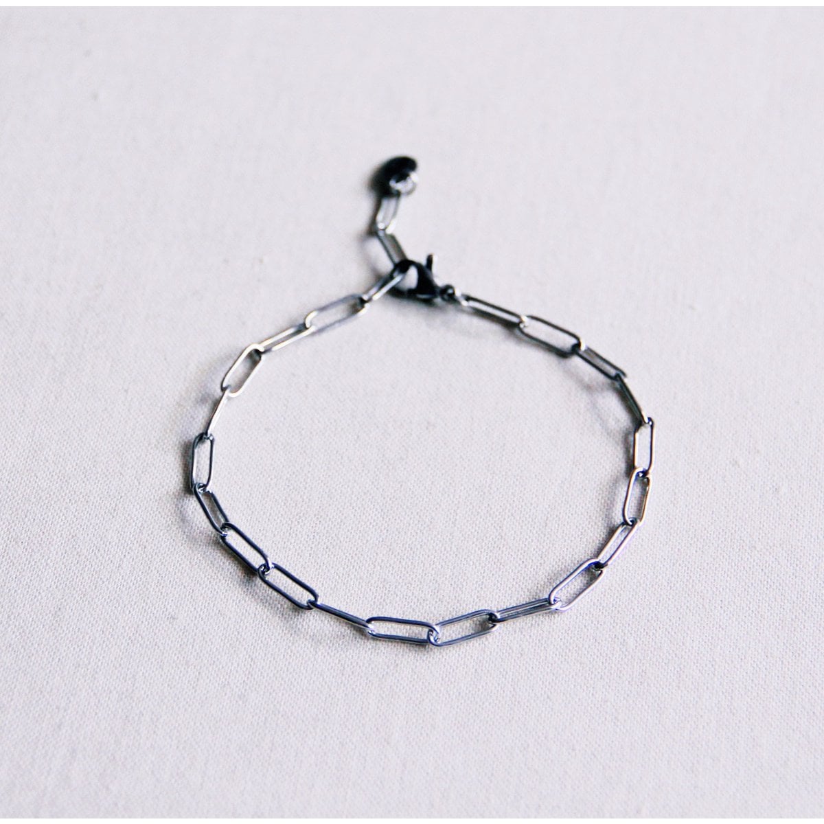 Stalen D-kettingsarmband - zilver - Selva & Co