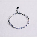 Stalen D-kettingsarmband - zilver - Selva & Co