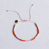 Miyuki bracelet color blocking - lilac/orange - Selva & Co