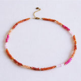 Miyuki- kralenketting - koraal/roze/oranje - Selva & Co