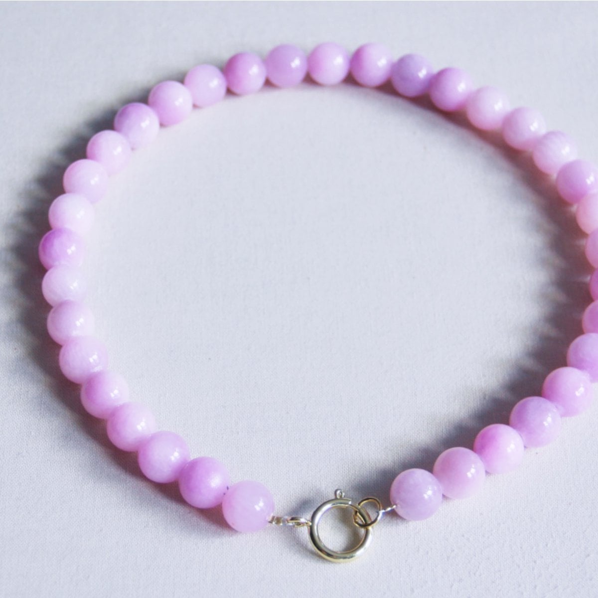Natural stone bead necklace XL - lilac - Selva & Co