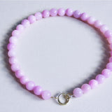 Natural stone bead necklace XL - lilac - Selva & Co