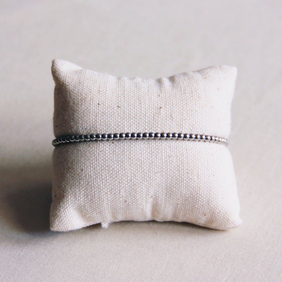 Stalen armband met kralen 'Klein' - zilver - Selva & Co
