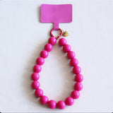 Telefoonsnoer kralen XXL - fuchsia - Selva & Co