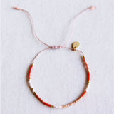 Miyuki- armband naakt/oranje/zalm - Selva & Co