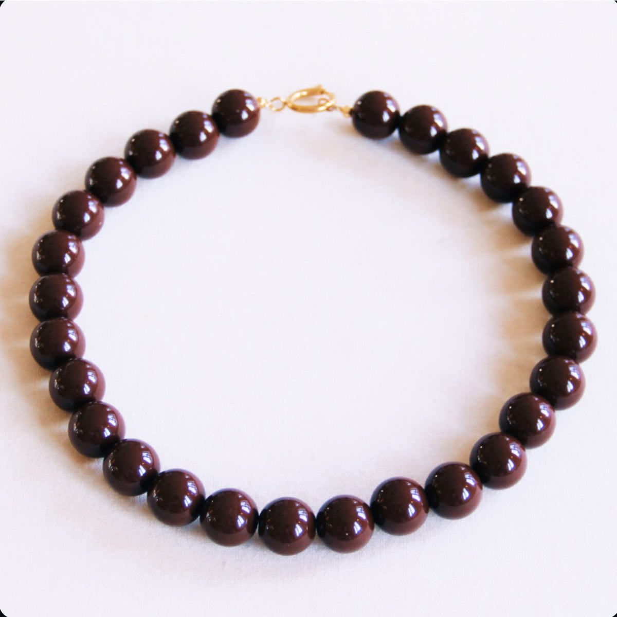 Kralenketting XXL - bruin - Selva & Co