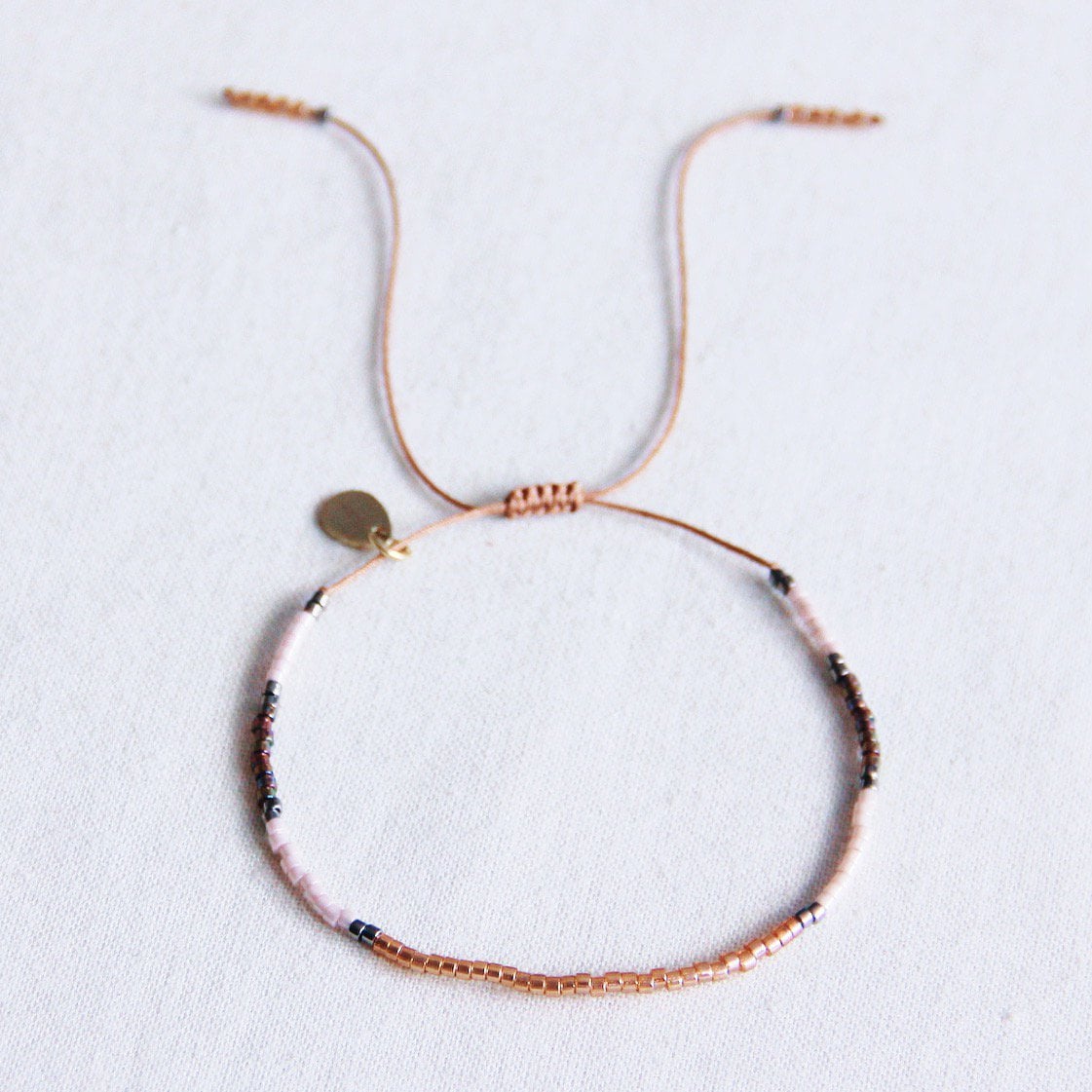 FW106 - Miyuki bracelet cognac / nude - Selva & Co