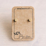 OS406 - Stainless steel mini ear studs round - gold - Selva & Co