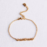 Mooi armbandje met mini hartjes - goud - Selva & Co
