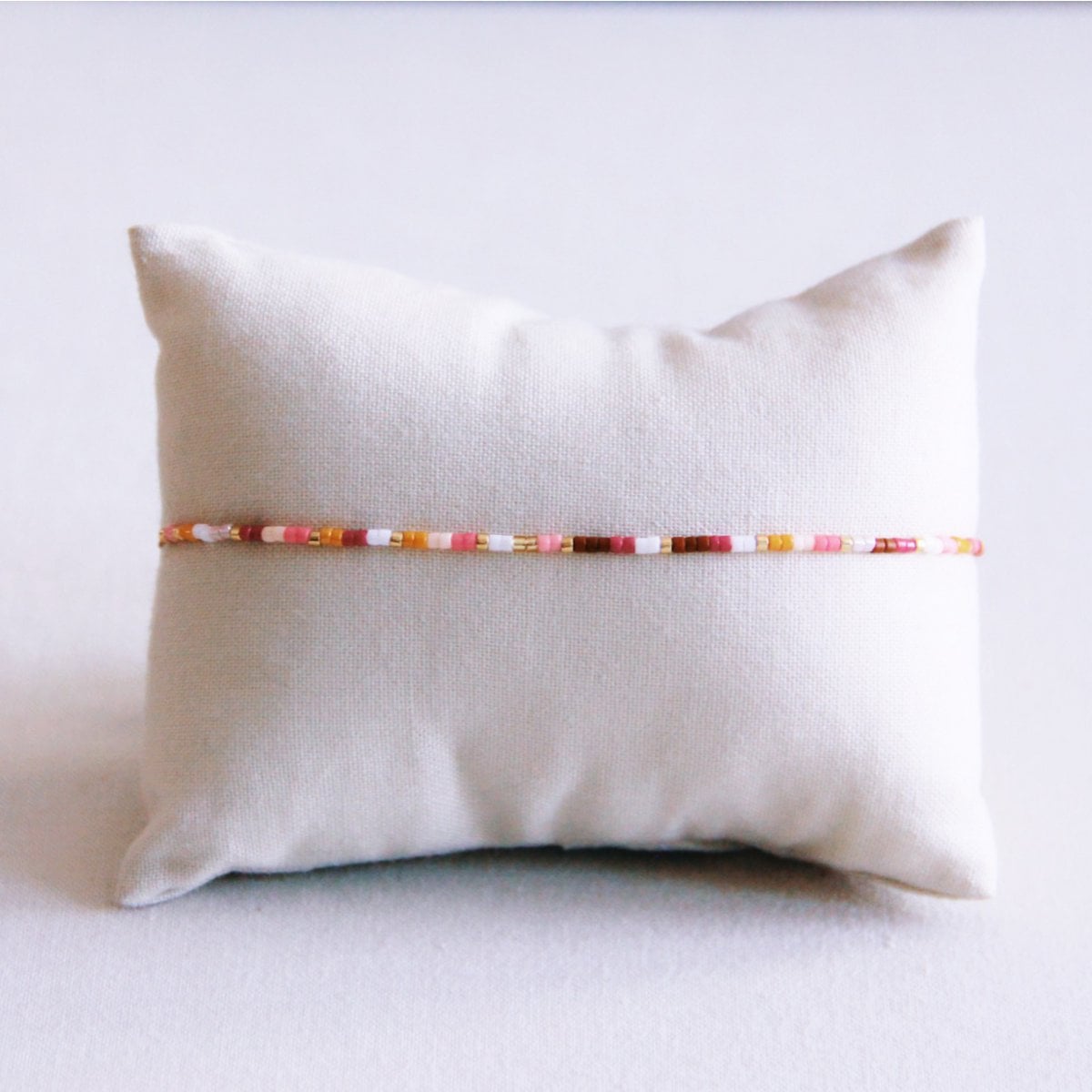 Miyuki bracelet mix - pink/orange/nude/cognac - Selva & Co