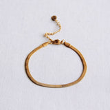 SA813 - Steel bracelet “flat snake” - gold - Selva & Co