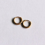 Stainless steel creole 10mm "basic" - gold - EA500 - Selva & Co