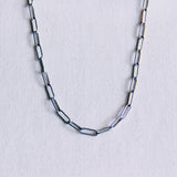 Stainless Steel D-chain necklace - silver - Selva & Co