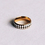 Patroonring zwart/wit - Selva & Co
