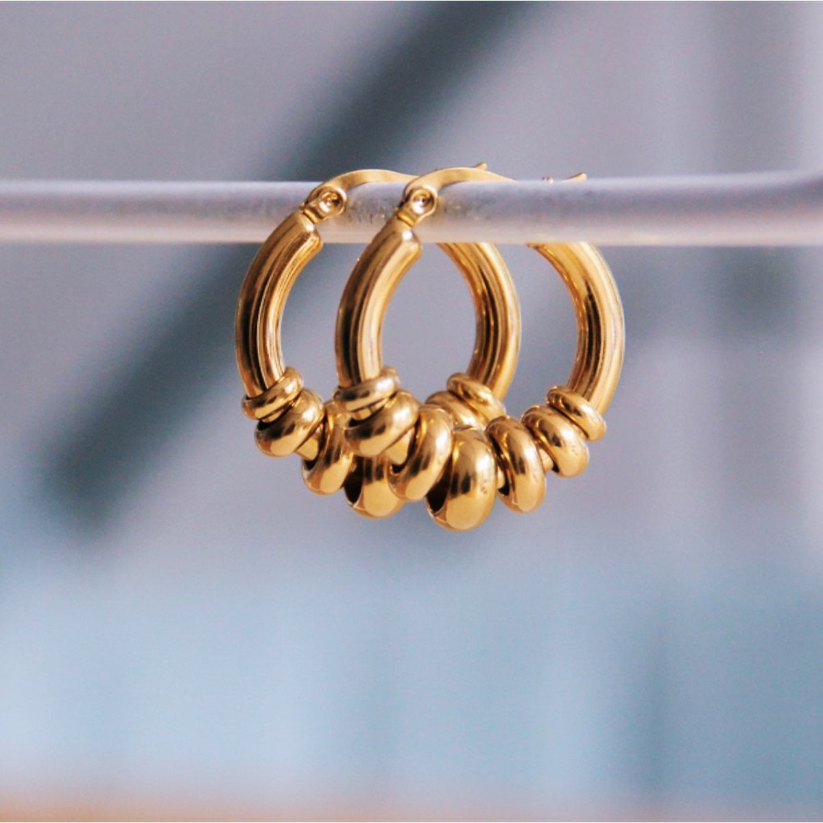 Stainless steel 'bold' earrings - Selva & Co